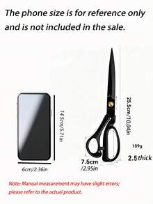 Professional 8/10/12-Inch Heavy-Duty Tailor Scissors - High Carbon Steel, Ergonomic Handle, Suitable For Cutting Artificial Leather And Fabrics - Ideal For Home, Office, And Fashion Designers - black - View 4