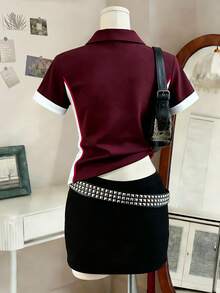 Lalippa 女款動物印花拼色休閒日常短袖上衣 - 彩色 - 查看 2