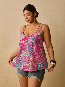 Travachic Plus Size Summer Casual Tank Top - Multicolor - View 3