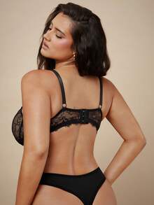 SHEIN BAE CURVE 6pcs Plus Size Women Lace Underwire Bra Set - Multicolor - View 2