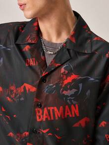Strevion Men's Casual Brave Batman Digital Print Short Sleeve Shirt - Multicolor - View 9