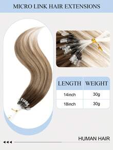10-18吋 30G 微環接髮片，S4-4/18A 顏色，輕盈自然外觀女性接髮片，頂級健康髮質，順滑柔軟絲綢直髮，易安裝無需膠水，增加細軟髮量感與長度，適合日常使用與特殊場合 - S4-4/18A - 查看 4