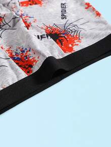 Random 10pcs Cool Spider Print Boys Boxer Briefs, Comfortable Boys Underwear - Multicolor - View 3