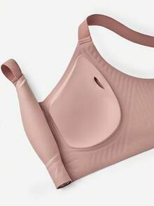 LUVLETTE Große Größen Nude kabelloser Lounge-BH mit voller Abdeckung, nahtlos, mit seitlicher Stütze, Bralette, nicht durchscheinend, für Workout und Sport, Basic-BH in SizeFreedom - Aprikosenfarben - Übersicht 8