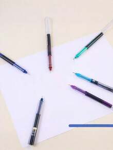 Pulpen Gel Rollerball 12 Warna, Pulpen Ballpoint Tinta Berwarna, Untuk Melukis, Menggambar, dan Penggunaan Kantor - Set - View 4