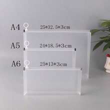 A4 3D Zipper File Pouch, Thickened Transparent Large Capacity Storage Bag, Student Exam Pen Pouch. - multicolor - View 9