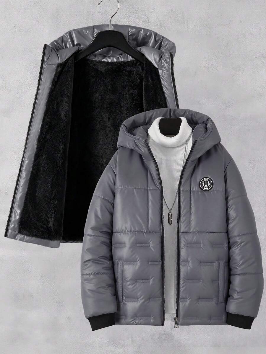 Teen Boys Winter Quilted Fashion Padded Coat