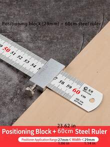 1 Set Penggaris Presisi Baja - Alat Penanda Presisi Tinggi Multifungsi untuk Desainer, Insinyur, dan Tukang Kayu - A - View 16