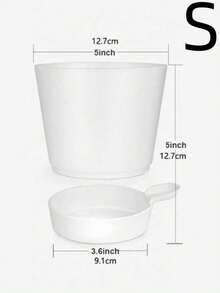 1/5 Pcs Multifunctional Self-Watering Plastic Planter Pot For Desktop Garden, Slouchy Automatic Water Absorption Flower Pot - White - View 11