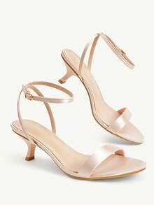 CUCCOO CHICEST Women Shoes Spring And Summer New Stilettos Splicing Design Pointed Tip Thin Heel High Heel Gentle Elegant Simple Versatile Leather Women Sandals - Simulated silk apricot - View 5