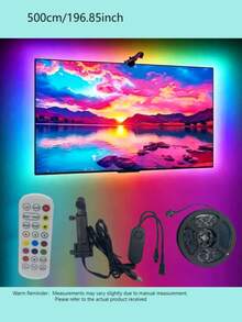 RGBIC LED TV Backlight, Supports AR Color Matching, Music Synchronization, USB Powered, Dimmable, Color Changing, Ideal For Movie Nights, Parties And Games. - 5050 TV backlight - View 7