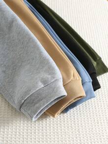 SHEIN 5件組 5Young Boy 寬鬆運動長褲，百搭休閒褲，適合春、秋、冬，適用於學校、居家、外出，多件裝 - 彩色 - 查看 6