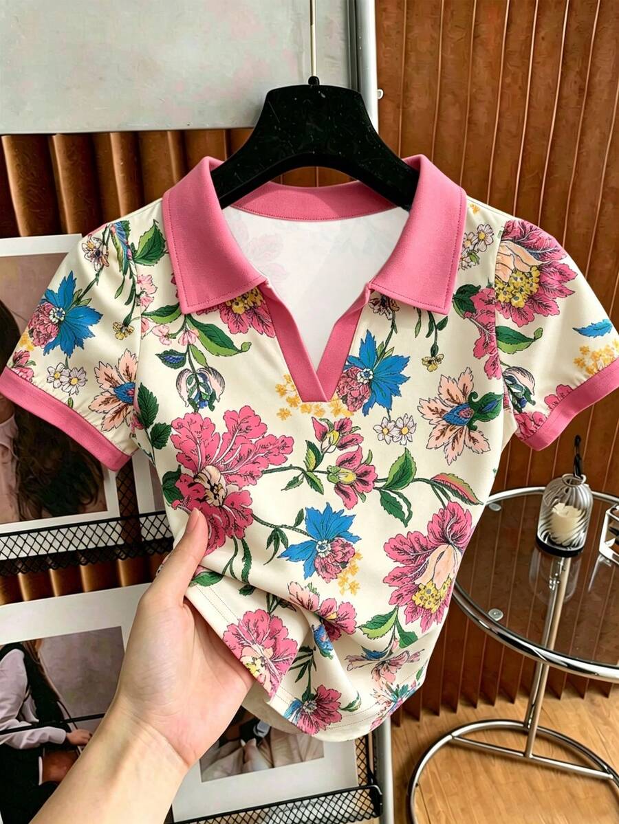 Resyla 女款夏季戶外休閒運動 Polo T恤,適合度假約會、學生、教師節 - 彩色 - 查看 1