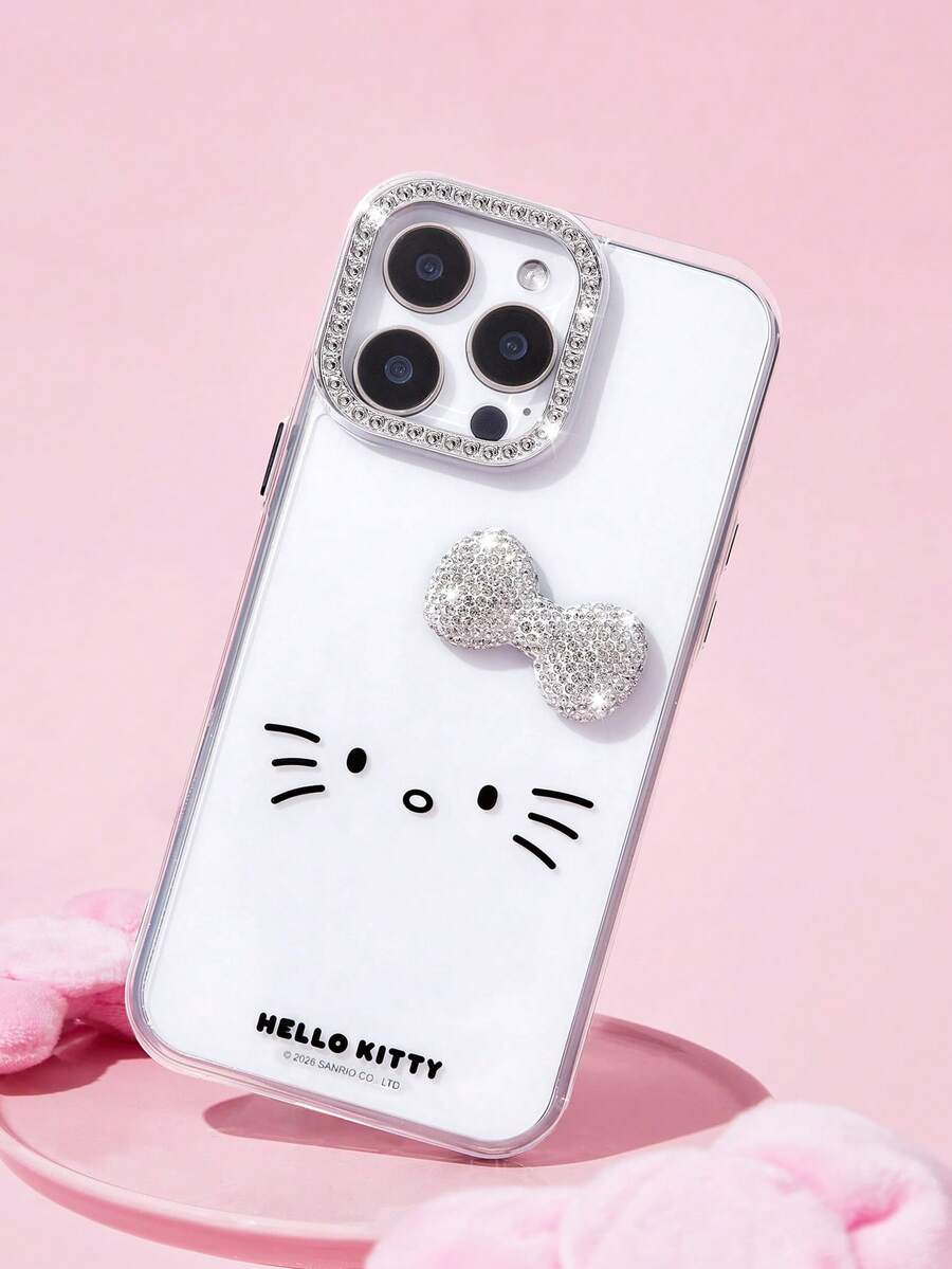 HELLO KITTY AND FRIENDS | SHEIN 卡通圖案透明鑽飾手機殼,防摔保護 11-17 手機殼 - 彩色 - 查看 1
