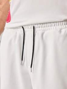 Strevion SUPERMAN Men's Loose Superhero Graphic Print Casual Sports Shorts, Summer - White - View 8