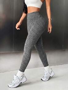 Dewbera Dewbera Quần legging tập mông đào cơ bản - Xám - Xem 4