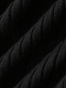 FRIFUL Cardigan Feminino de Sobreposição com Manga Longa, Babado e Bloco de Cores, Estilo Coreano Novo para Início do Outono, Top Fofo - Preto - Visão 6
