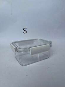 1PC Office Bento Box, Plastic Lunch Box, Suitable For Adults, Refrigerator-Specific Storage And Fresh-Keeping Box, Lid-Sealed Container, Dumpling Box, Vegetable And Food Jar, Suitable For Work And Travel, Christmas Gift - White - View 11