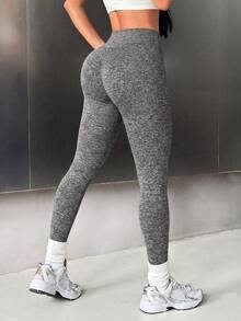 Dewbera Dewbera Quần legging tập mông đào cơ bản - Xám - Xem 2