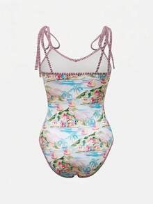 Swim Oasis 26SS 春夏度假風 魚圖案波希米亞風 分體式泳衣短褲兩件套 - 彩色 - 查看 3