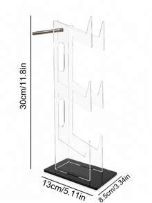 Teckwe 1pc Universal Acrylic Detachable Desktop Display Rack, Compatible With PS4/Switch Game Controller And Headset - View 5