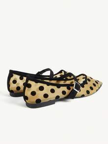 CUCCOO CHICEST Women's Shoes Spring And Summer New Big Wave Points, Buckle Design, Low Vamp Square Toe, Comfortable And Simple Holiday Women's Flats, Essential For Commuting, Casual And Versatile, Party Afternoon Tea Holiday Gifts - yellow wave - View 6