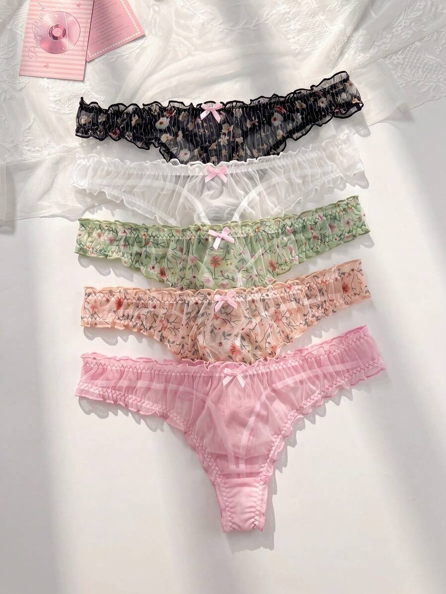PetitDoll Set 5 Buah Celana Dalam Seksi Wanita Ukuran Besar - MultiWarna - View 1