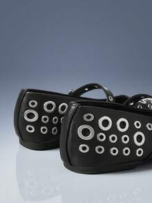 CUCCOO GRLICON Ladies, Willow Nails, Buckles, Flat Shoes. - Black - View 5