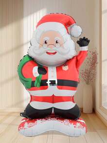 1 Giant 47-Inch Santa Claus Party Balloon - Standing Decor (Red And Green Color Scheme) - Suitable For Christmas, Birthdays, Events - Indoor And Outdoor Decoration, Festive Holiday Design, Family Celebration Decorations Christmas Balloon - View 7