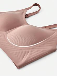 LUVLETTE Große Größen Nude kabelloser Lounge-BH mit voller Abdeckung, nahtlos, mit seitlicher Stütze, Bralette, nicht durchscheinend, für Workout und Sport, Basic-BH in SizeFreedom - Aprikosenfarben - Übersicht 7