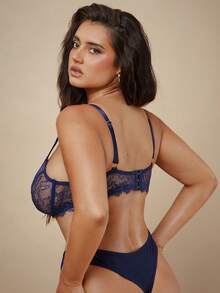 SHEIN BAE CURVE 6pcs Plus Size Women Lace Underwire Bra Set - Multicolor - View 11