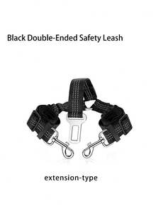Nylon Dual-Dog Car Seat Belt With Adjustable Elastic Buffer Leash, Tangle-Free Dual Pet Car Headrest Seat Belt For Two Dogs, Hand Wash Only - Multicolor - View 5