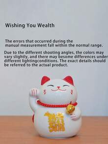 New Ceramic Wealth Cat Ornament Piggy Bank, Small And Cute, Easy To Carry. It Can Be Used As A Decoration. - multicolor - View 6