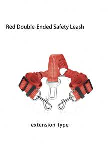 Nylon Dual-Dog Car Seat Belt With Adjustable Elastic Buffer Leash, Tangle-Free Dual Pet Car Headrest Seat Belt For Two Dogs, Hand Wash Only - Multicolor - View 6