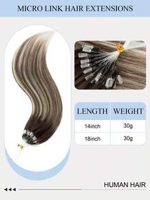 14-18吋 30G 微環接髮片 S2-2/60 色，健康真人髮，順滑柔軟絲綢直髮，免膠水易安裝，增加髮量與長度，易造型，適合髮量稀疏者，適用 Cosplay、沙龍及日常配戴 - S2-2/60 - 查看 4