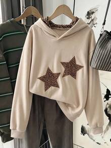 青少年女孩休閒時尚可愛粉色花卉刺繡套頭運動衫 - 彩色 - 查看 8