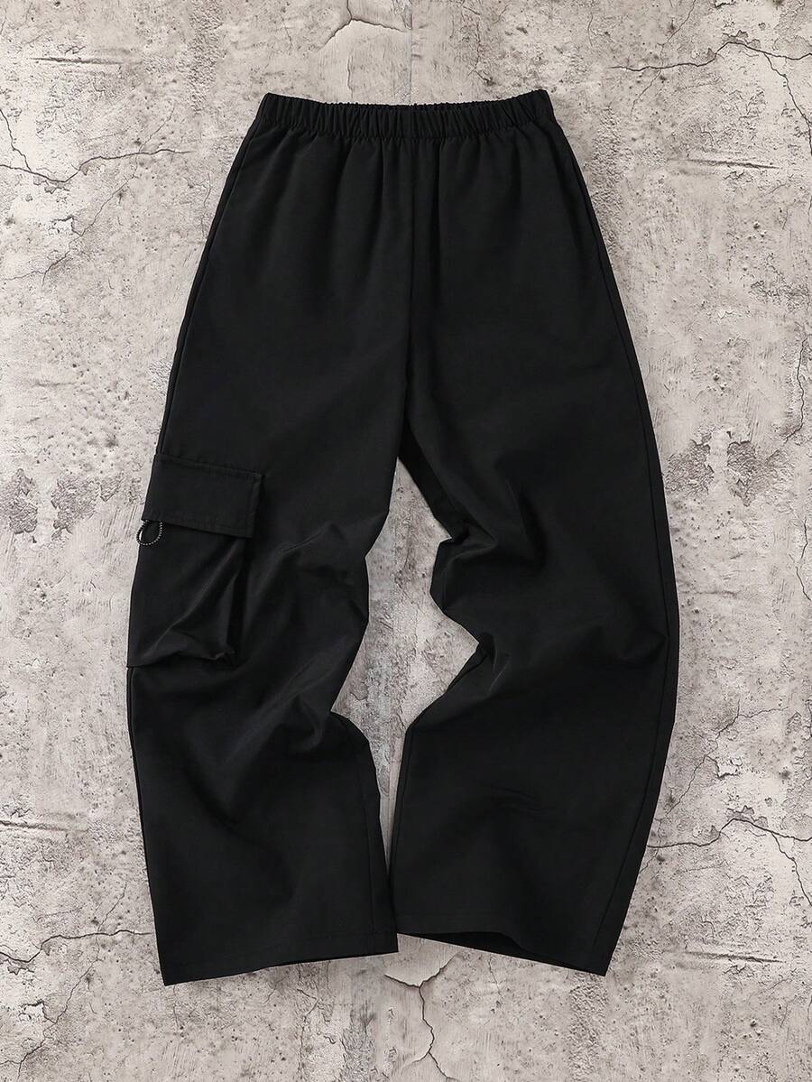 SHEIN Kids Tween Boy Casual Daily Comfortable Cargo Straight Leg Loose ...