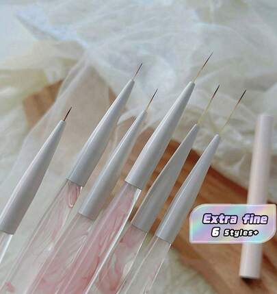 Nail Pen Smoke Powder Rod Pulling Pen Construction French Hook Pen With Cover Nail Salon Phototherapy Pen Nail Tool Set 1