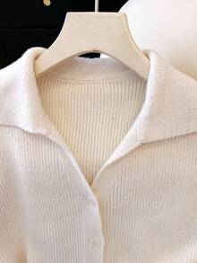 Franclia Women's All-Match Knitted Turtleneck Casual Versatile Commuting Knit Top - Beige - View 5