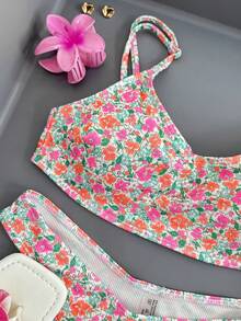 Swim Mod Women Bikini Sets Bunga Plants bunga ditsy All Over Print Casual - MultiWarna - View 6