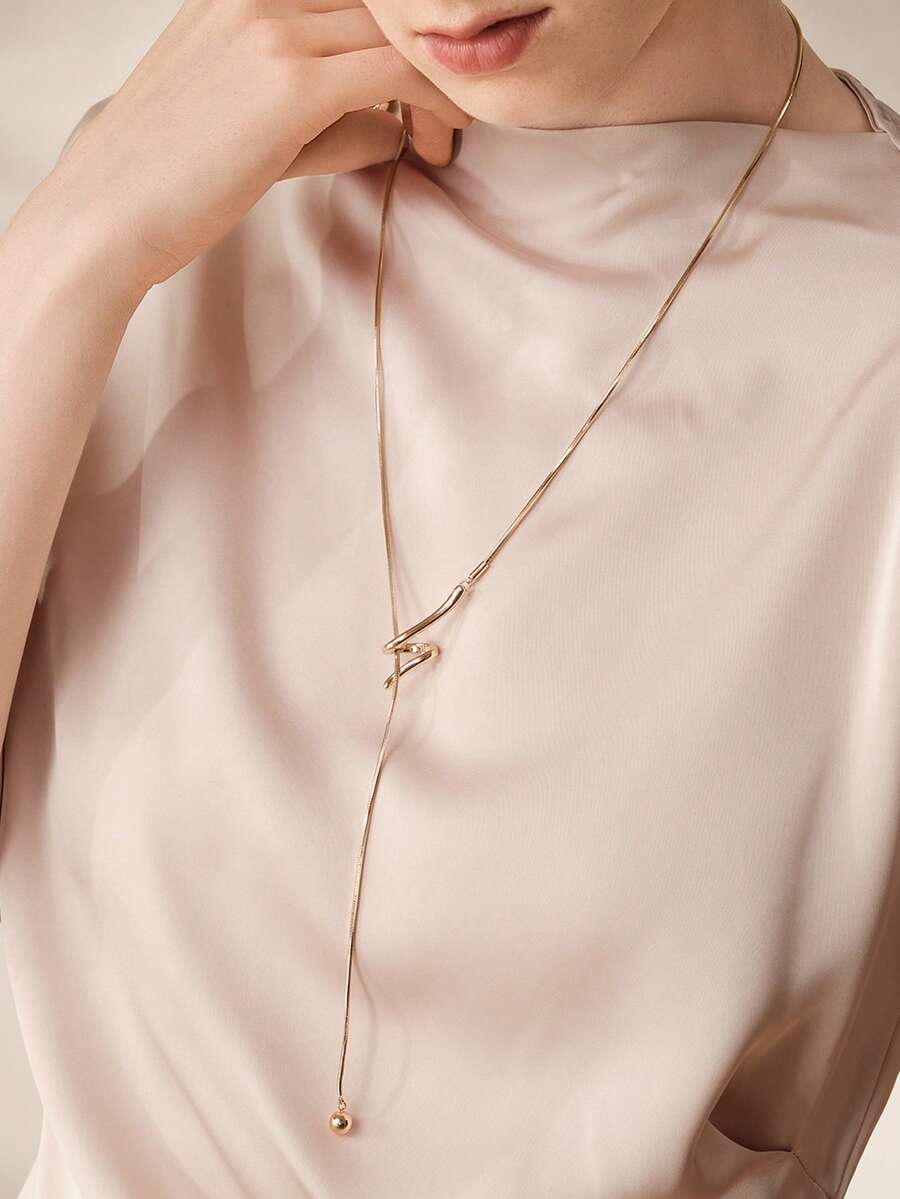 MOTF PREMIUM Collar largo ajustable extraíble en oro rosa - Oro rosa - Ver 2
