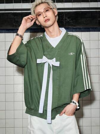 Street Life Men's Colorblock Casual Versatile Daily Denim Jacket