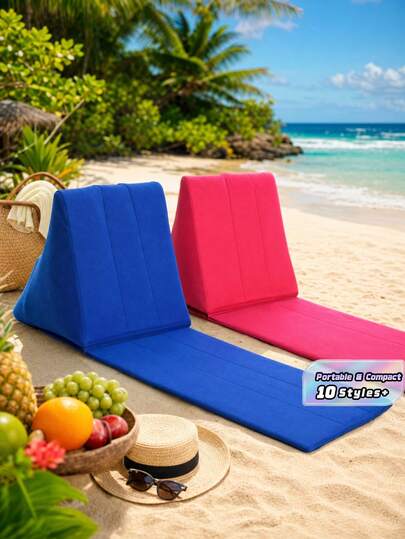 1 Portable And Comfortable Outdoor Camping Beach Chair, Garden Park Single Lounger, Outdoor Camping/Camping/Hiking/Park/ Everyday Home Use, Foldable And Easy To Carry, Backrest Beach Chair, Picnic Home, Air Pump Needs To Be Purchased Separately