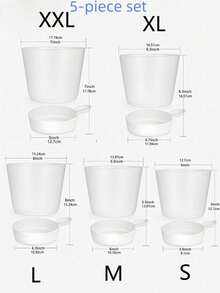 1/5 Pcs Multifunctional Self-Watering Plastic Planter Pot For Desktop Garden, Slouchy Automatic Water Absorption Flower Pot - White - View 10