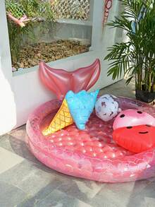 Inflatable Swimming Pool, Retro Inflatable Swimming Pool, Round Inflatable Swimming Pool, Mermaid Inflatable Swimming Pool, Mermaid Inflatable Swimming Pool, Summer Indoor/Outdoor Beach Bubble Bottom Floating Swimming Pool - multicolor - View 11