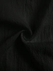 EastFlair 女款純色休閒百搭日常上衣 - 黑色 - 查看 11