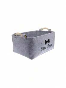 1Pc Felt Pet Toy Storage Box, Suitable For Cats And Dogs, Pet Toy Sorting Basket, Indoor Pet Snacks, Toys And Dirty Clothes Storage Basket, Simple And Practical, Help Keep The Home Clean And Orderly, Let The Toys In Order - Multicolor - View 11