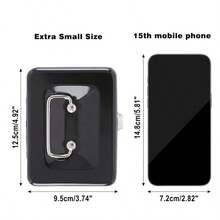 Black Metal Cash Box With Anti-Theft Combination Lock, Detachable Tray For Storing Cash, Coins And Valuable Items, Lightweight And Compact, Sturdy Metal Material, Strong Durability, Suitable For Stores, Offices And Homes, Used For Storing Cash - Black - View 2
