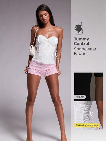 Nuvra Top bandeau elegante de unicolor para mujer en verano