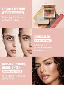 SHEGLAM All About That Face Palet Wajah Multifungsi-Vanilla Sculpt Merek Kecantikan Kosmetik Makeup Untuk Wanita Dan Anak Perempuan - Vanilla Sculpt - View 5